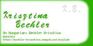 krisztina bechler business card